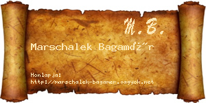 Marschalek Bagamér névjegykártya